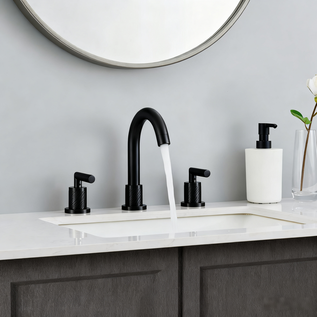 Bathroom Faucet 2 Handle Matte