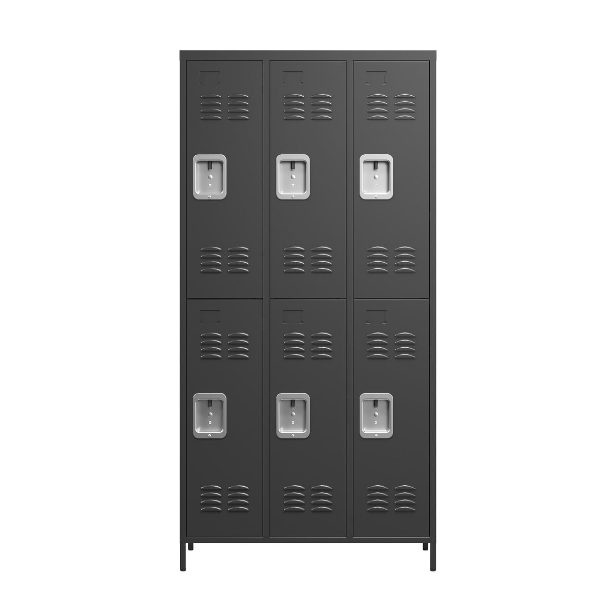 6 Door 72"H Metal Lockers With Lock