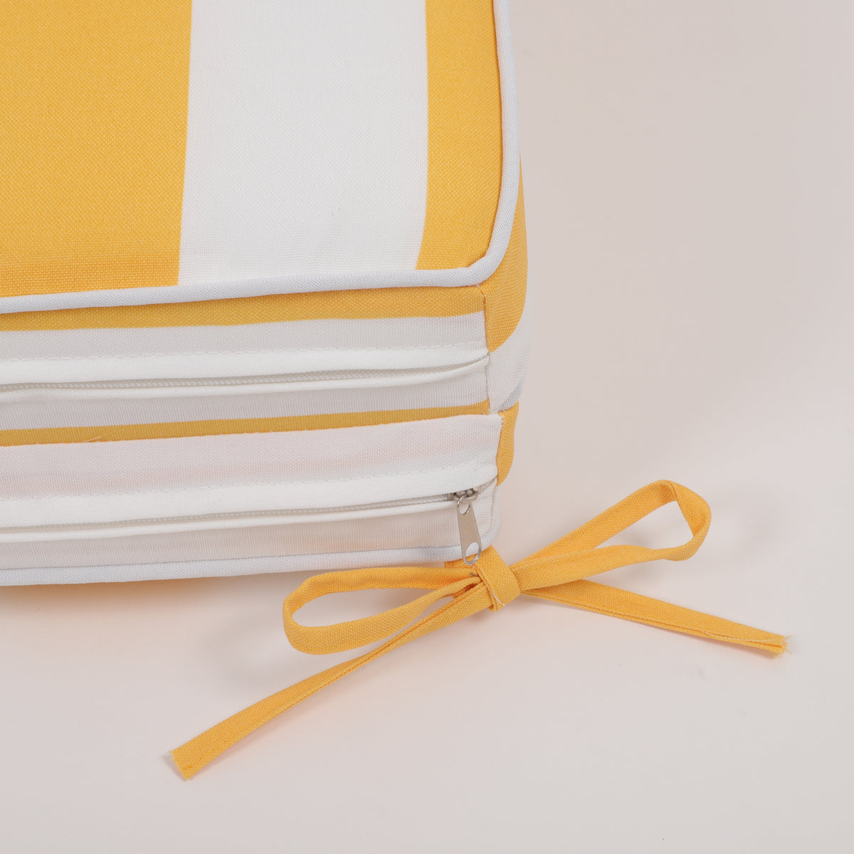 2PCS Set Outdoor Lounge Chair Cushion Replacement - Yellow/White