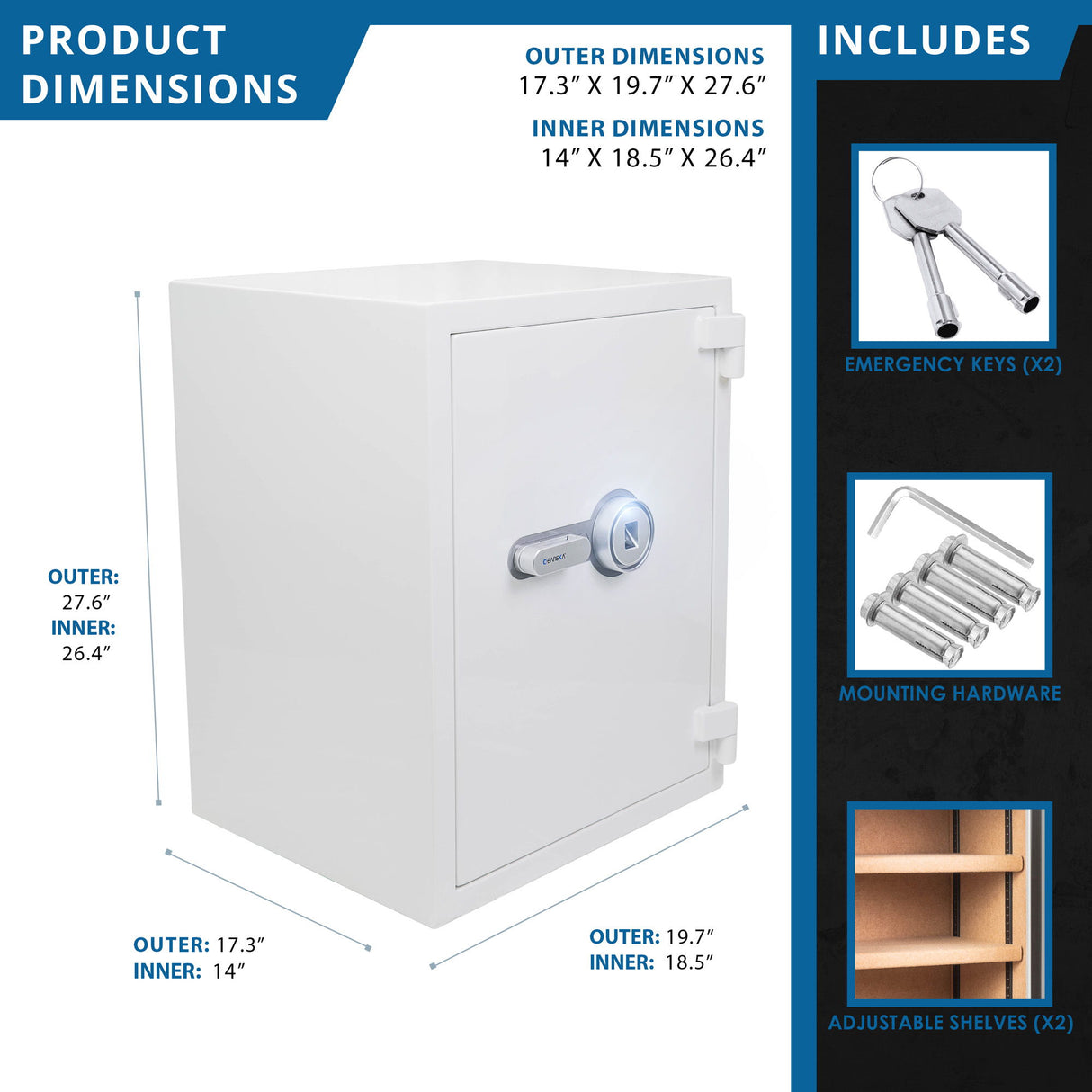 Biometric Fireproof Protection Safe