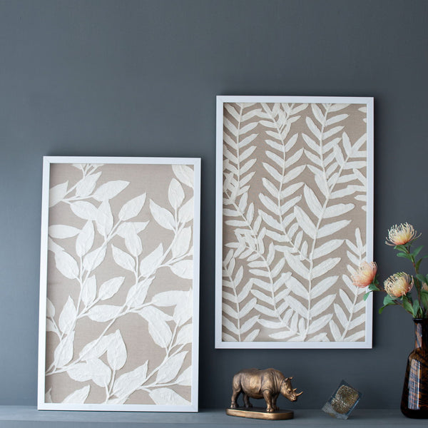 Shadow Box Wall Decor (Set of 2) - White