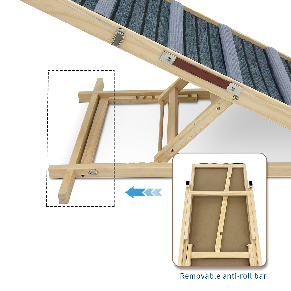 2026 Upgraded Dog Ramp for Couch with Adjustable Heights and Non-Slip Pads