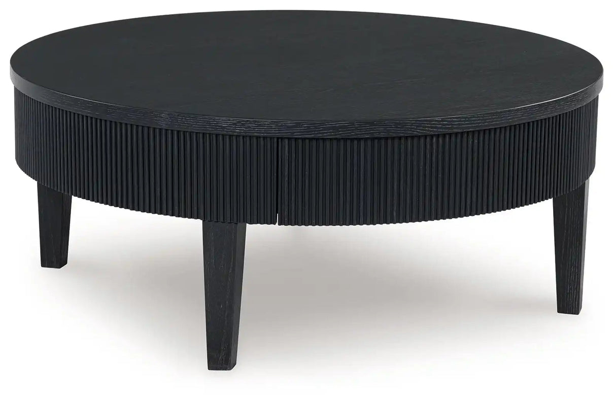 Marstream - Round Cocktail Table - Black - Best Buy Furniture