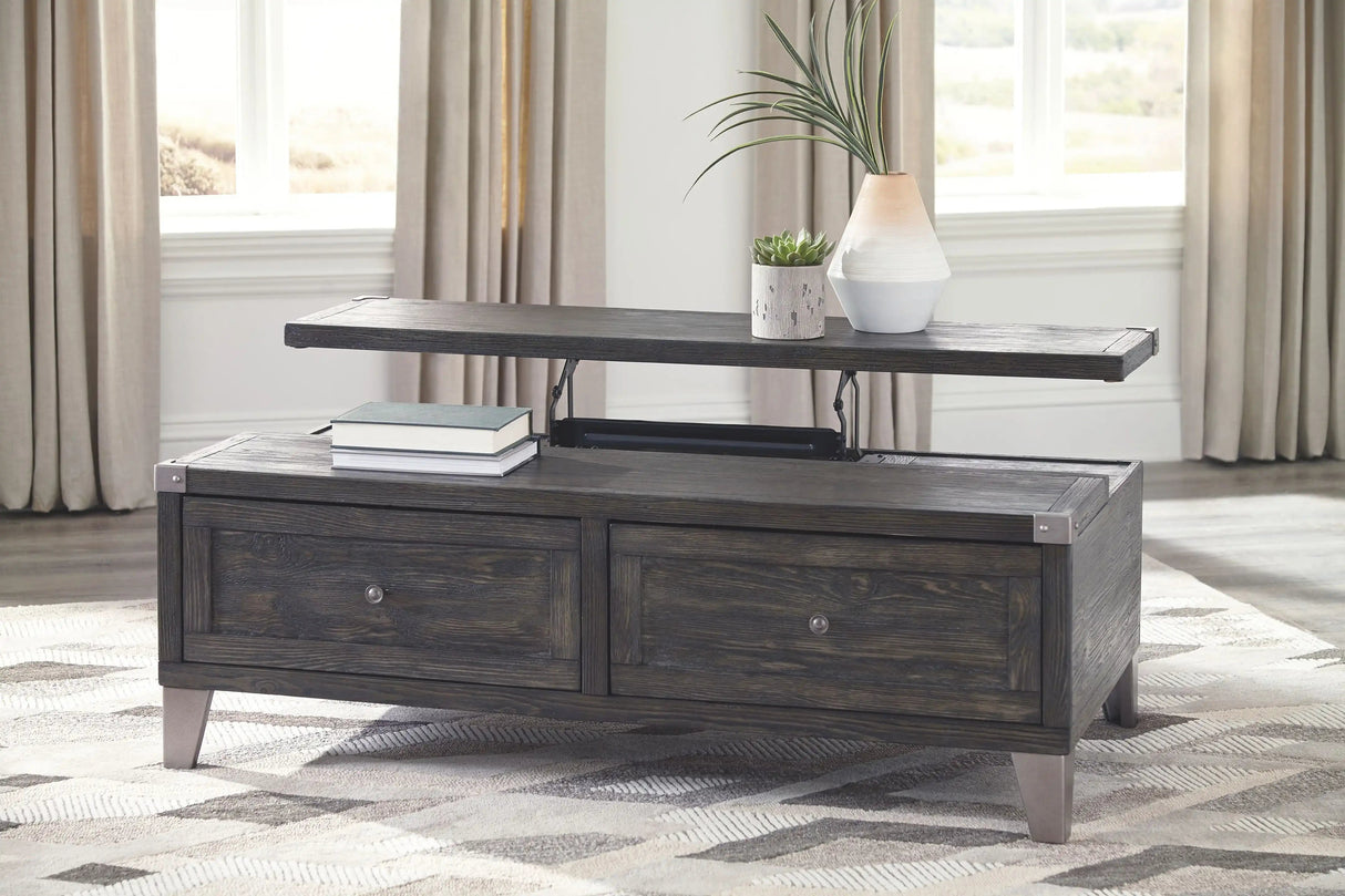 Todoe - Lift Top Cocktail Table - Dark Gray - Best Buy Furniture