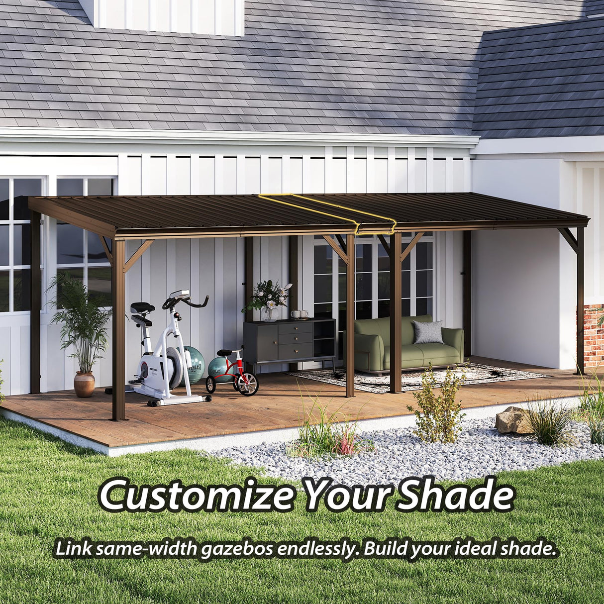 Gazebo Connector Kit for 12ft Width Wall-Mounted Gazebos