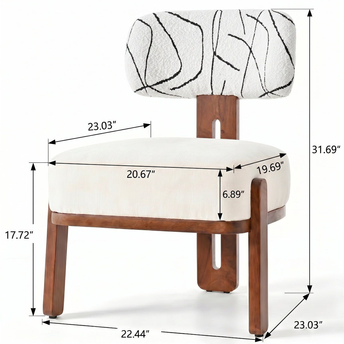 7-Piece Dining Table Set for 6, 71"