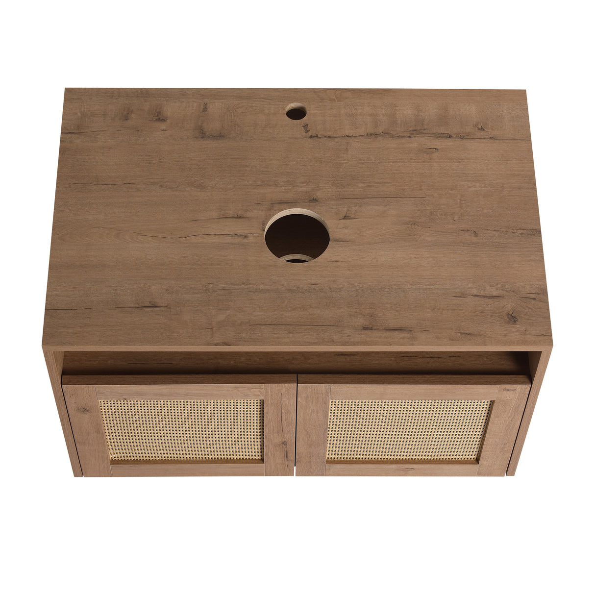 30" Bathroom Cabinet, 2-Soft Close Door, Float Mounting Design