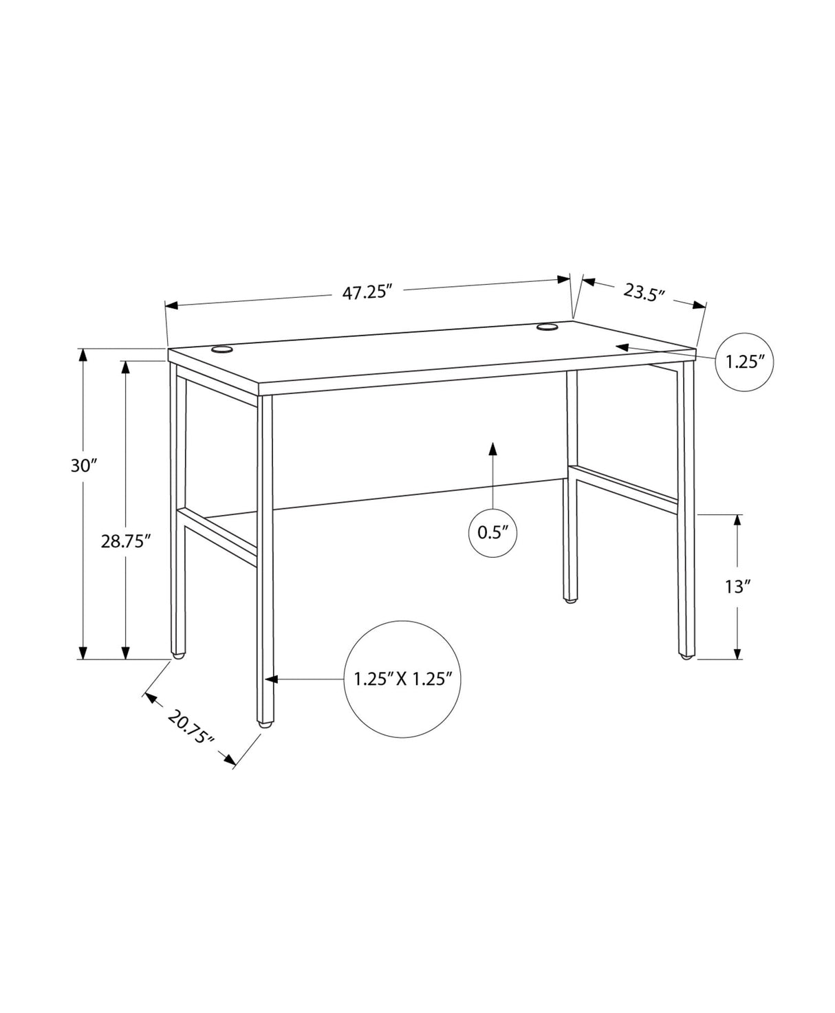 Computer Desk, Home Office, Commercial Grade, Contemporary & Modern - Best Buy Furniture