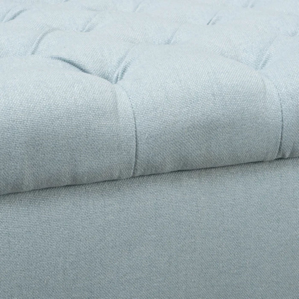 Hayes - Contemporary Armed Storage Bench With Rolled Arms And Button Tufting