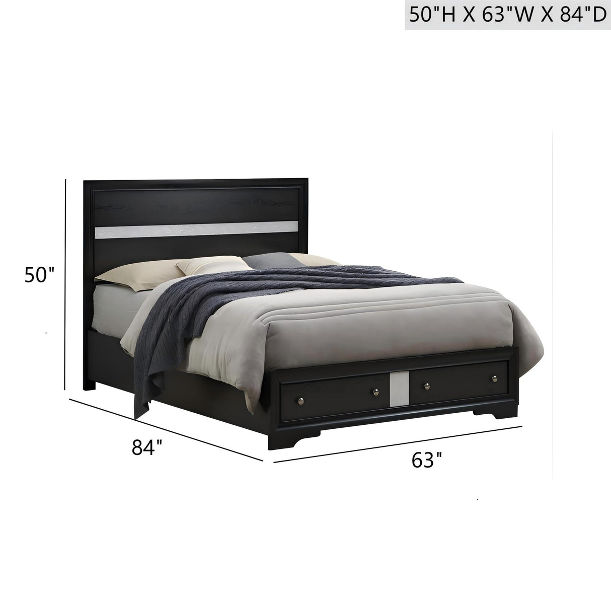 Madrid G02350B-QB Queen Bed