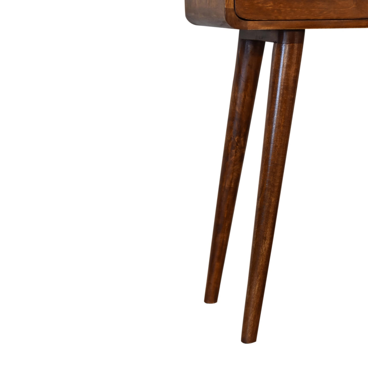 Solid Wood Mini Console Table, 2 Drawers, 1 Open Slot