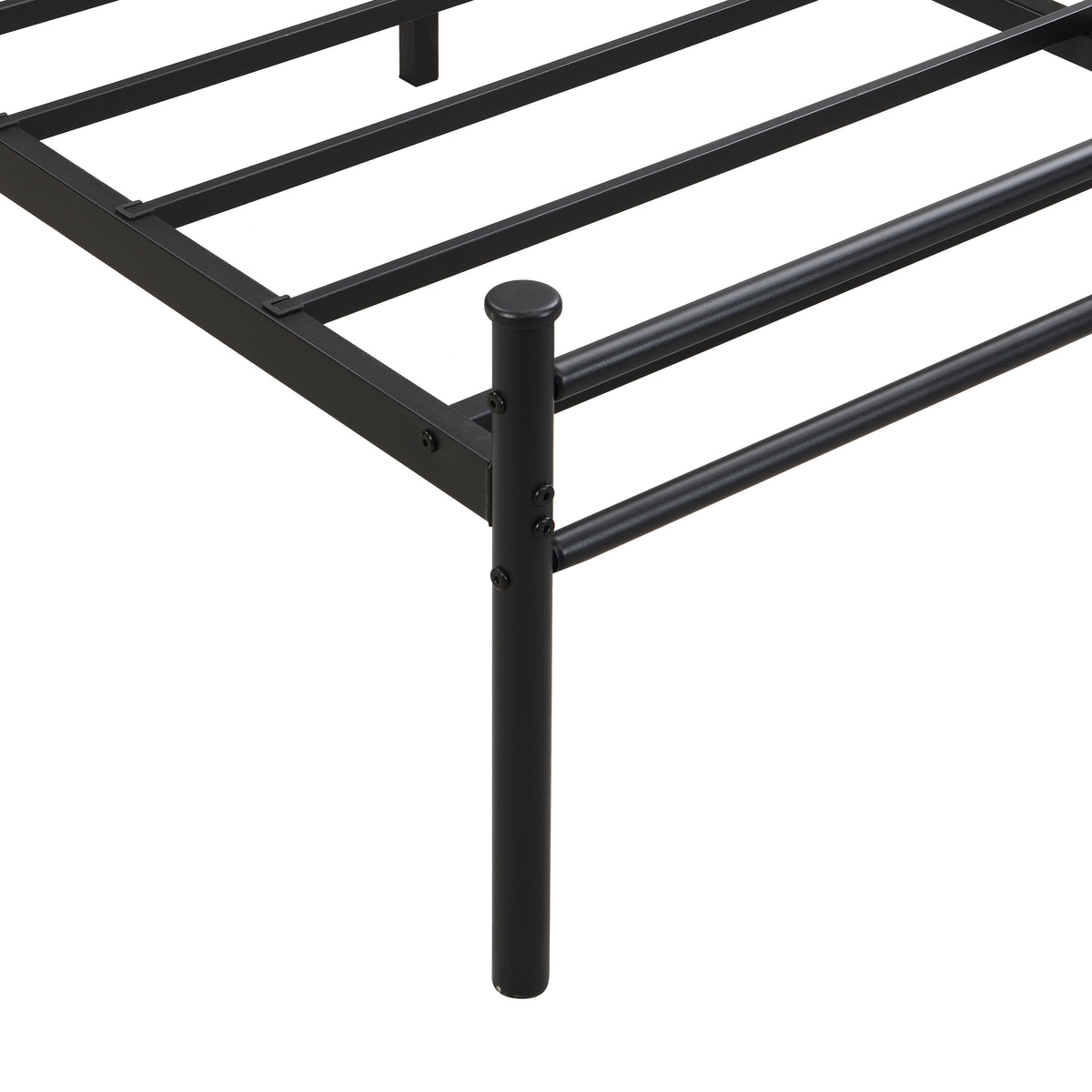 California King Bed Frame - Stylish Design with Wood Panel Headboard