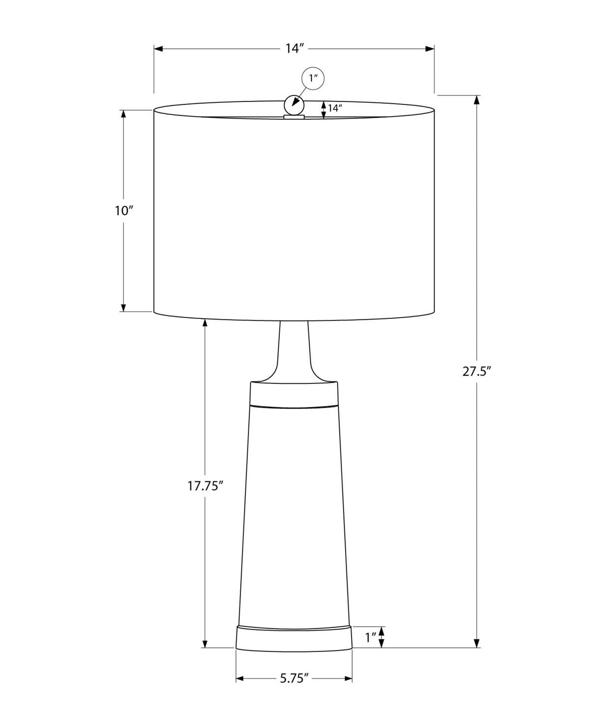 Lighting, Table Lamp, Resin, Contemporary - Black / Cream - Best Buy Furniture