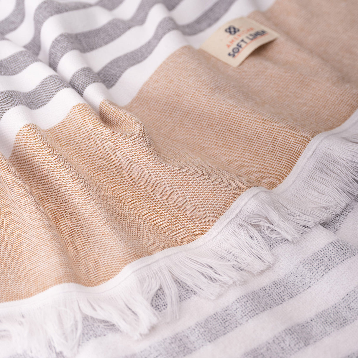 4 Packed Terry Peshtemal and Premium Beach Towel, Mediterranean Cotton Turkish Peshtemals, 35" x 60", Modern & Traditional Turkish Bath Towels