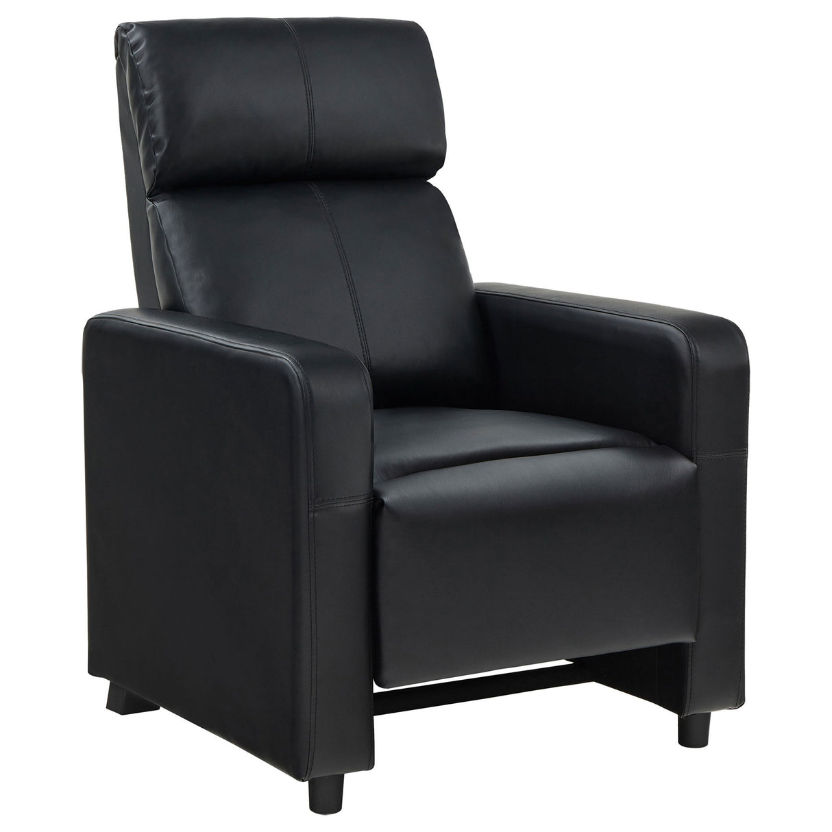 Warren - 5 Seater Home Theater With 4 Wedge Consoles Recliners And Storage Consoles - Black