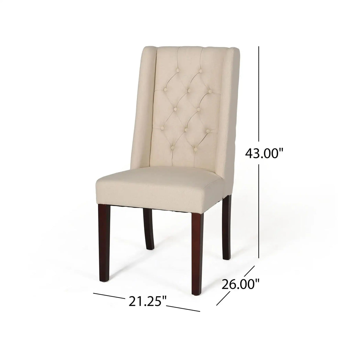 Sophisticated Tufted Dining Chair With High Back Design - Best Buy Furniture
