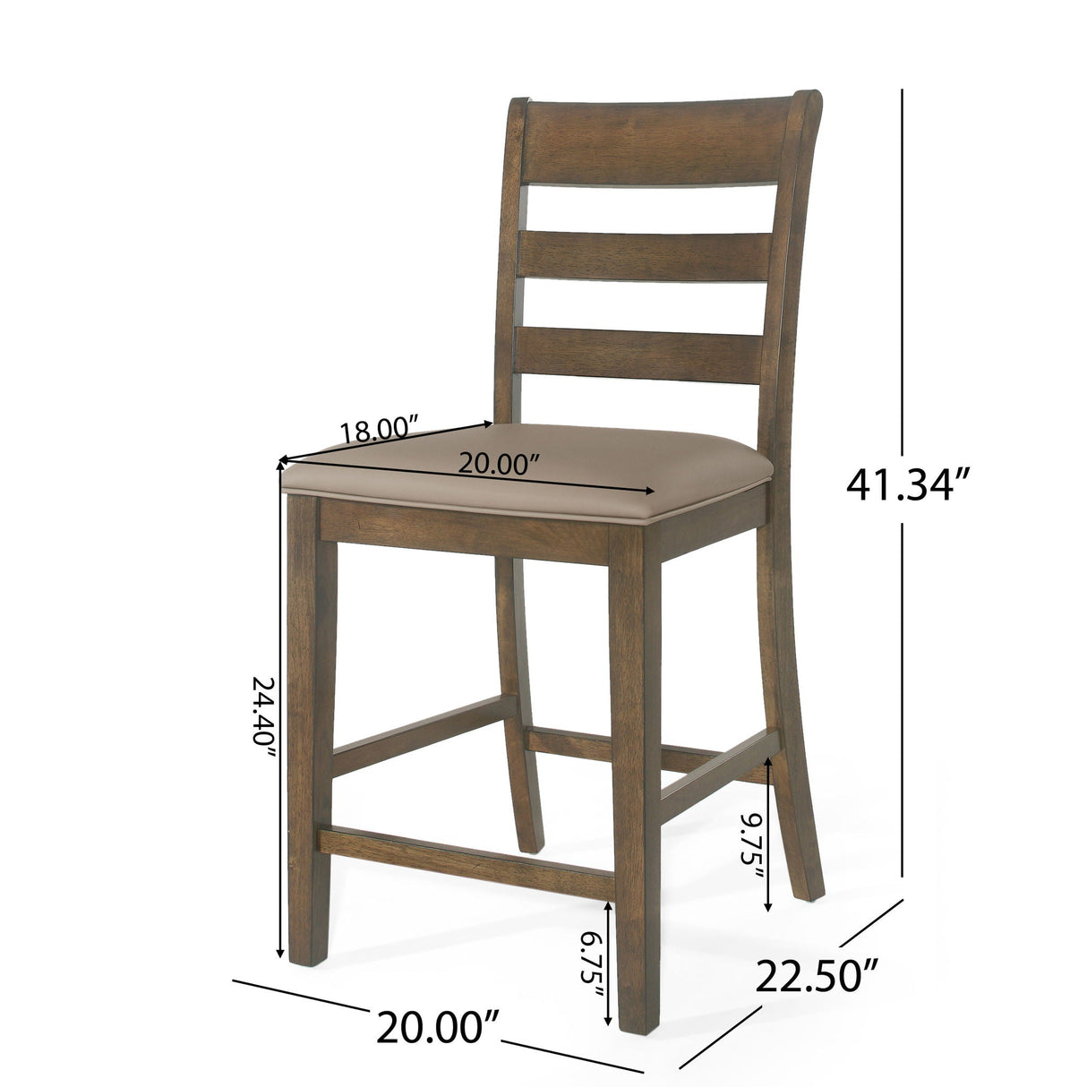 Farmhouse Upholstered Wood Counter Stools - Best Buy Furniture