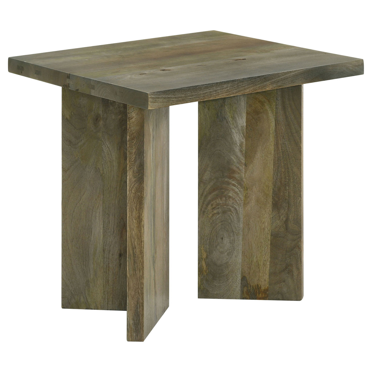 Neskowin - 2 Piece And End Table Set With Geometric Panels - Brown