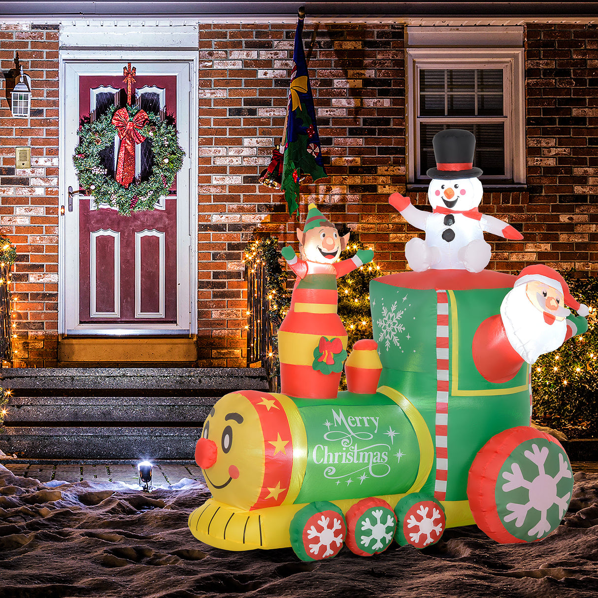 Outsunny 5.9' Christmas Inflatables Train