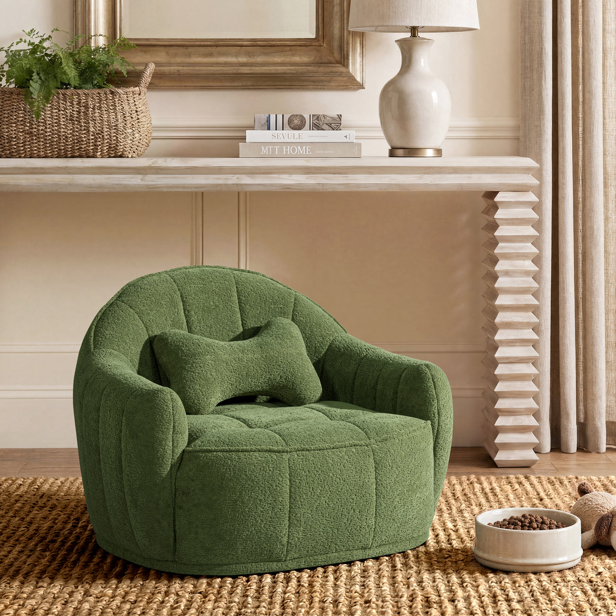 Louie 30.5" Dog Sofa Bed, Medium, Moss