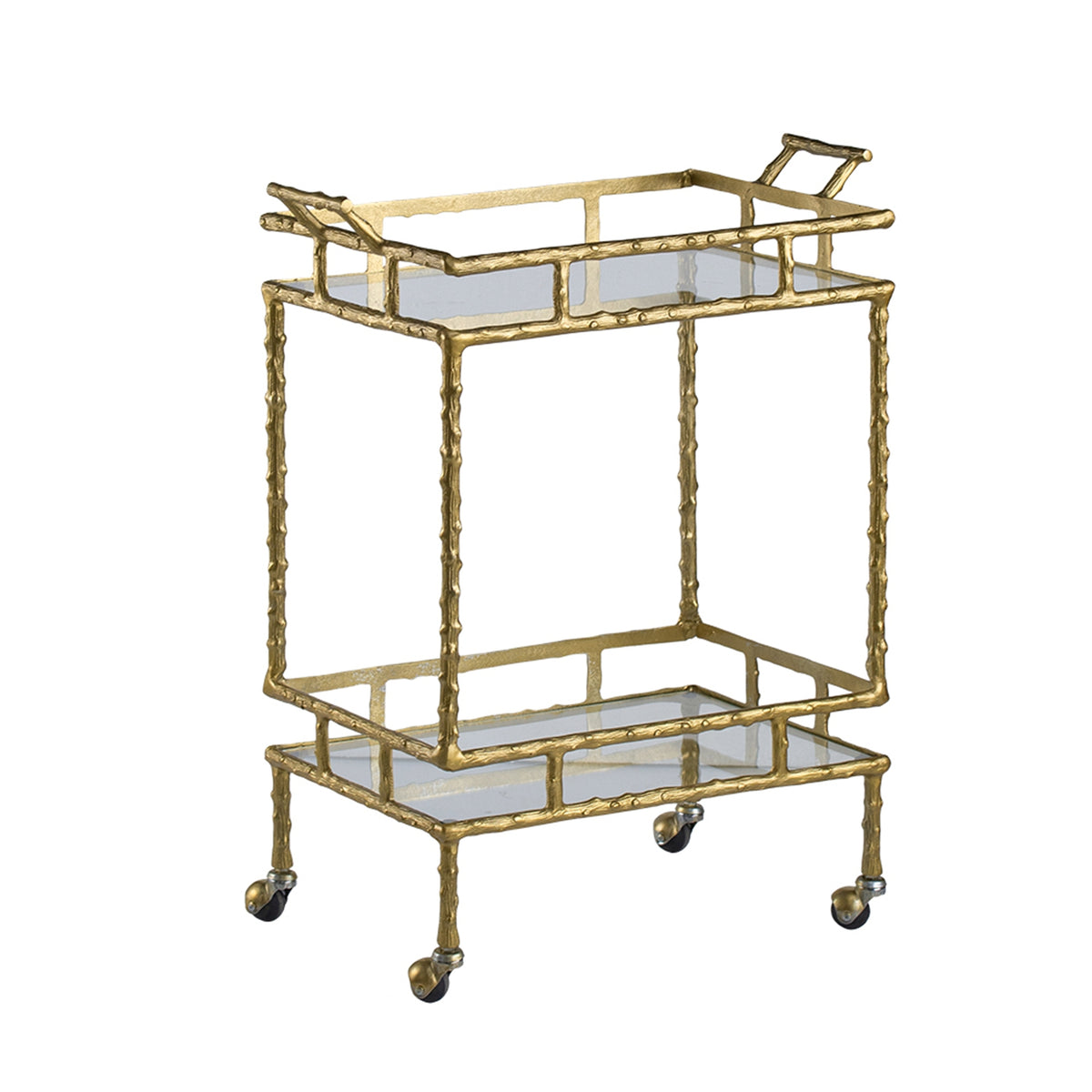 Antique Twig Bar Cart - 23.5x13.5x30"
