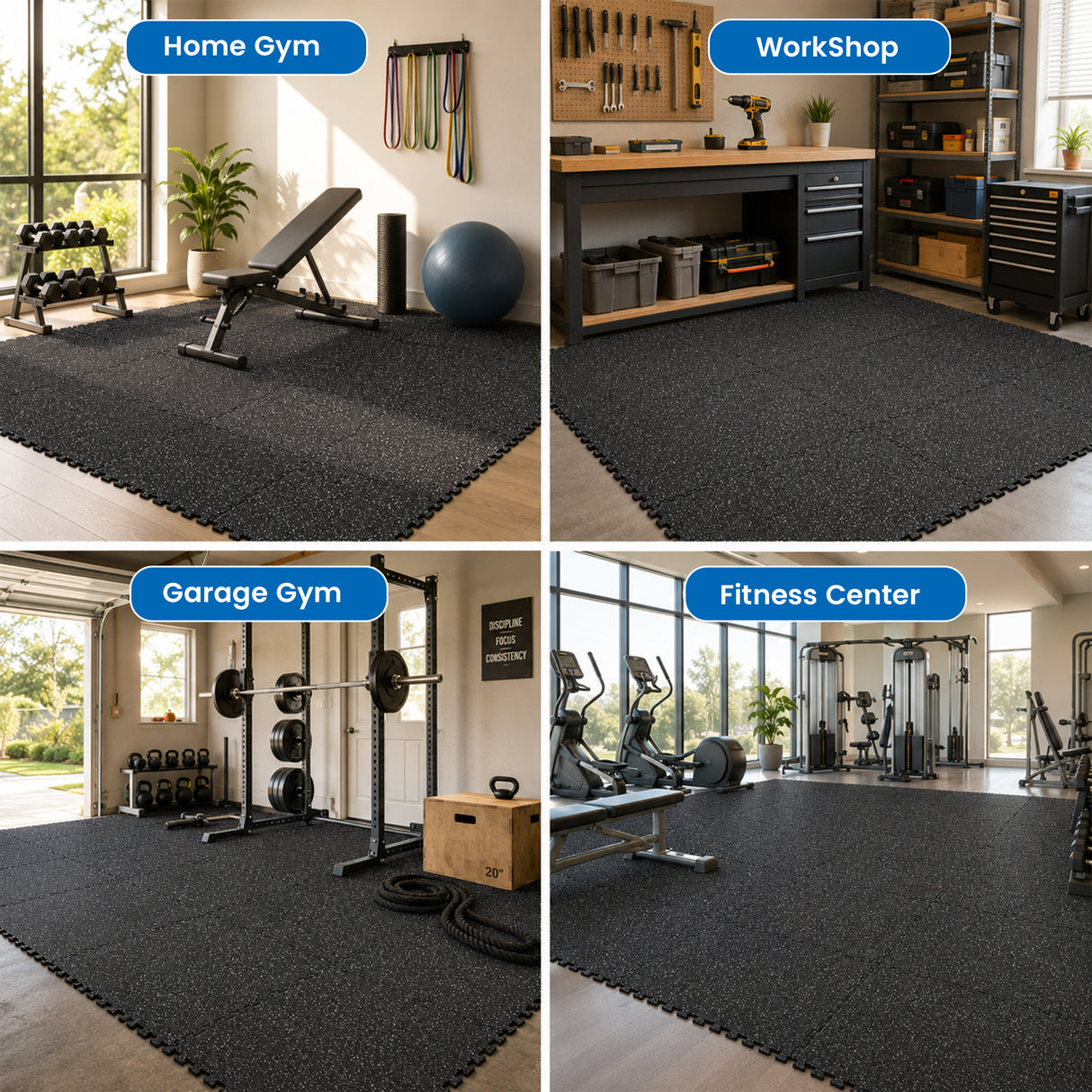 0.79 Inch Thick Gym Floor Mats