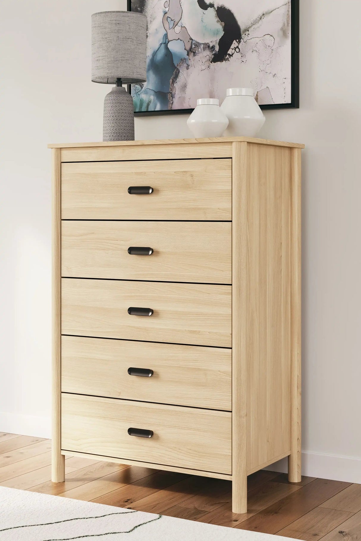Cabinella - Five Drawer Chest - Tan - Best Buy Furniture