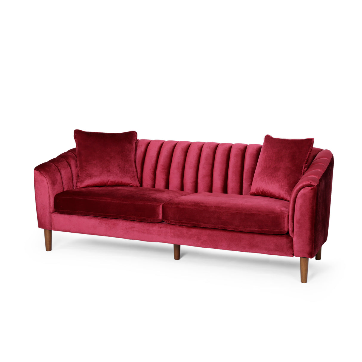 3-Seater Sofa (Wine Red)