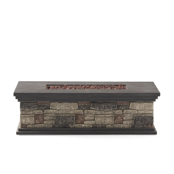 Fire Pit With Lightweight Concrete And Steel Frame