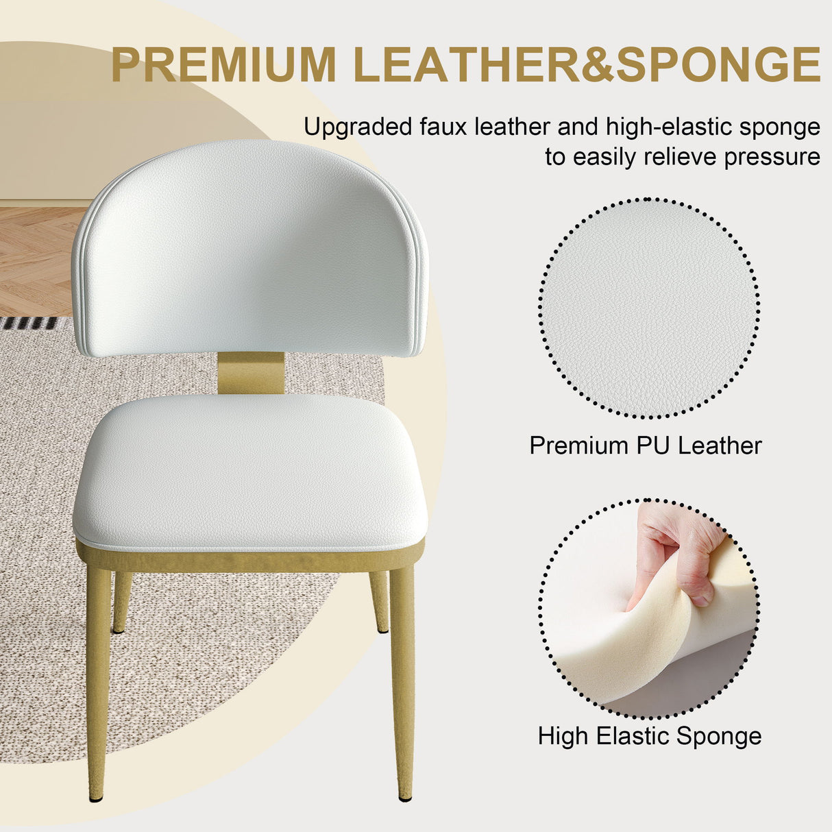 Modern Dining Chairs For Kitchen (Set of 2)