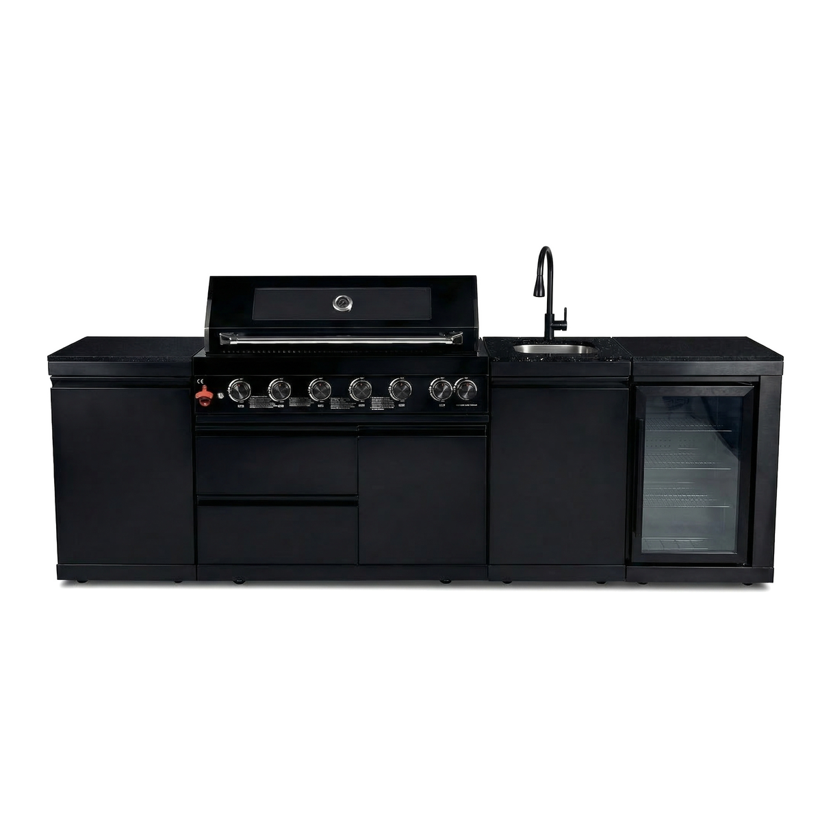 6-Burner 85000 BTU Deluxe Stainless Steel Propane Gas Outdoor Kitchen Grill