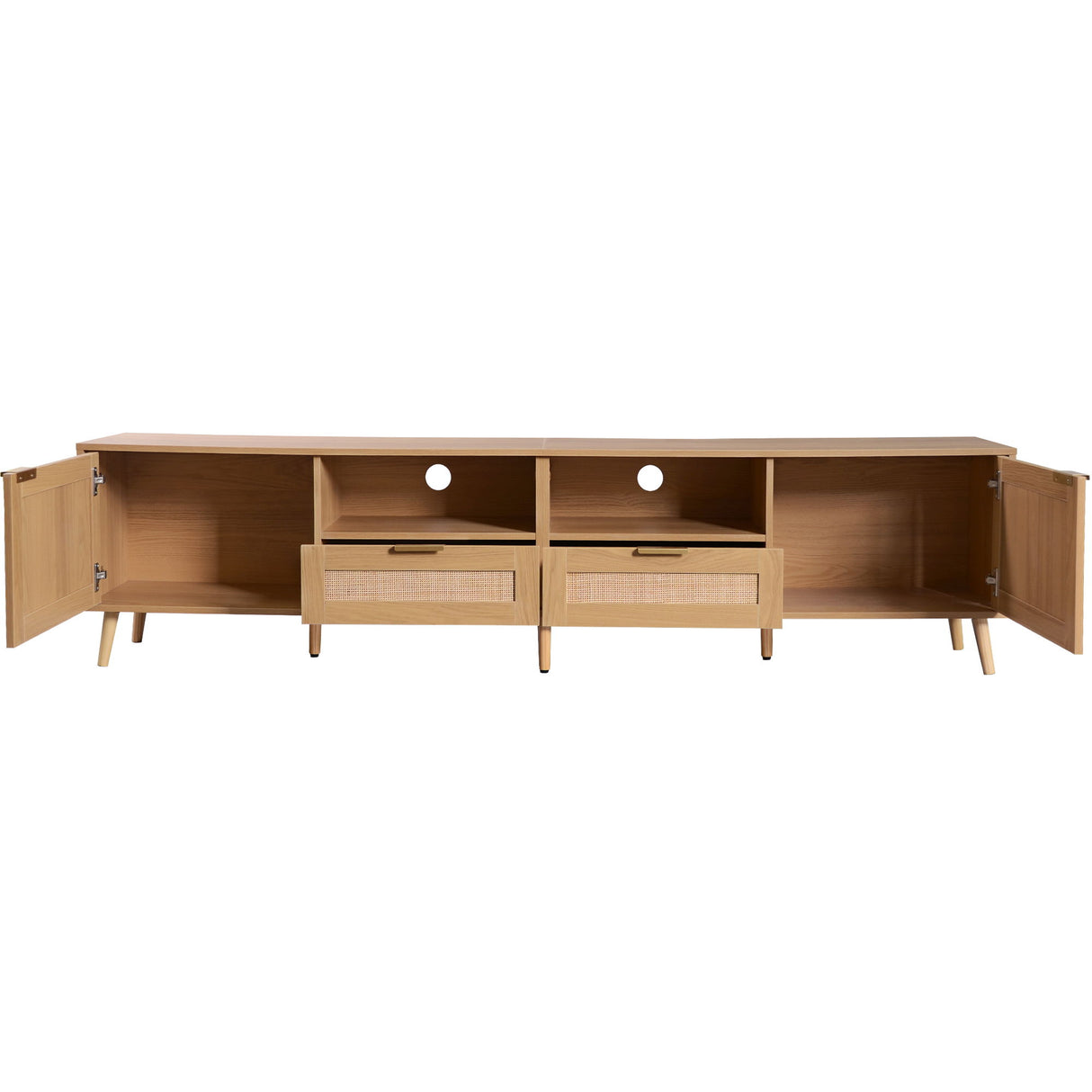 TV Stand, Media Console With Cable Management