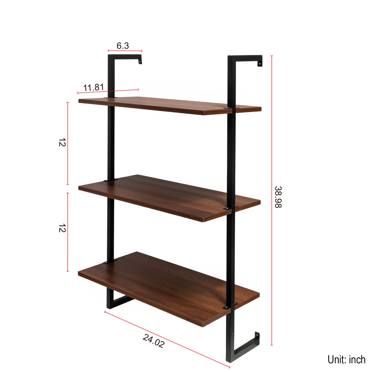 3 Tier and 2 Tier Bathroom Shelves Metal, Wood Hanging Storage Bookshelf