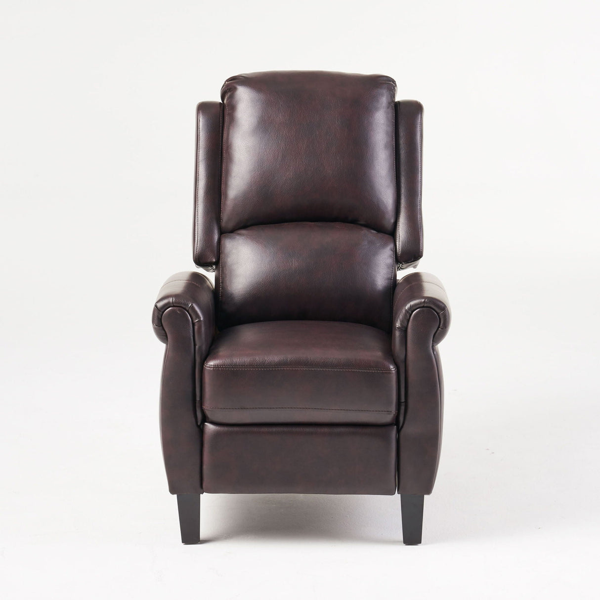 Memphis - Standard Recliner Club Chair - Burgundy - Best Buy Furniture