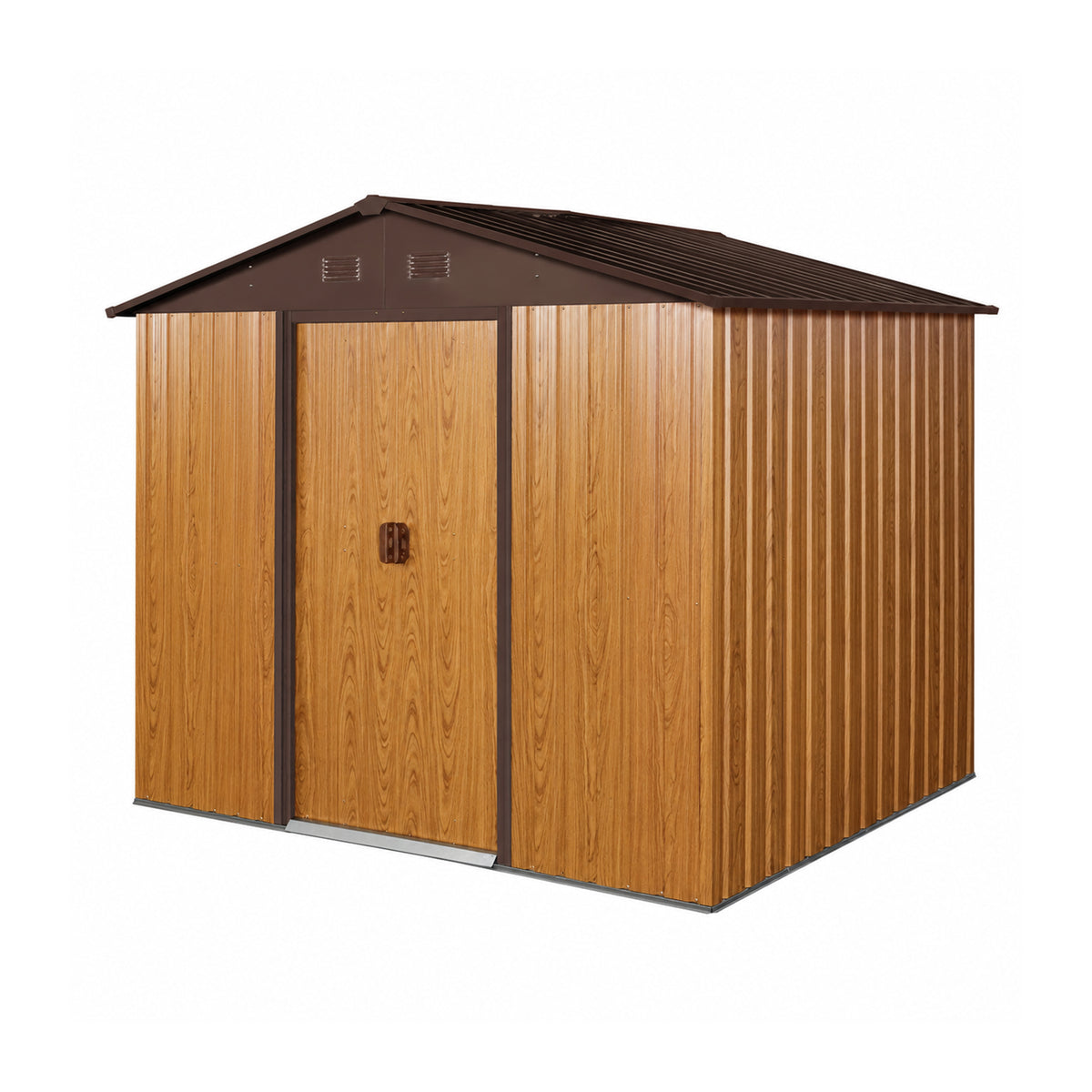 8ft x 6ft Outdoor Metal Storage Shed with Metal Foundation