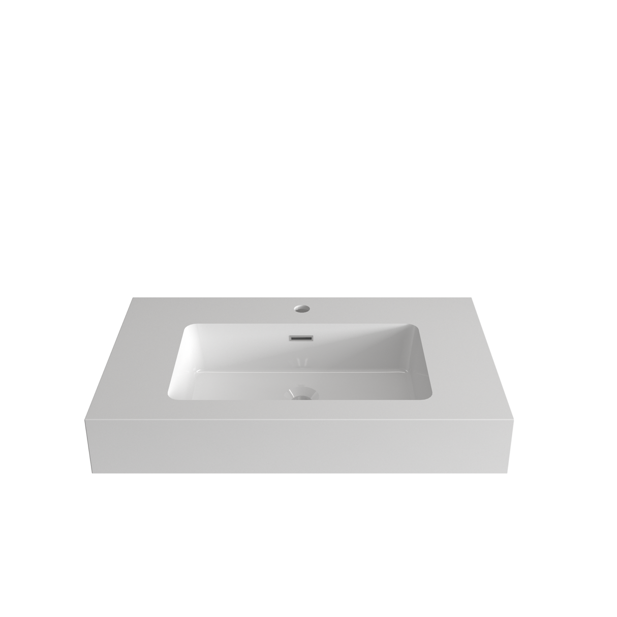 Glossy White Integrated Solid Surface Basin