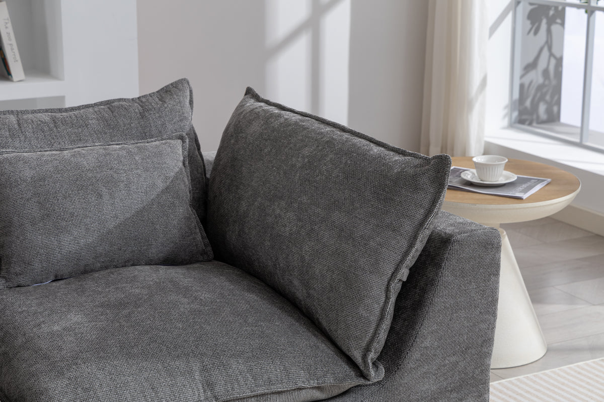 74.8" Width Cloud Couch Oversized Modular Sectional Sofa
