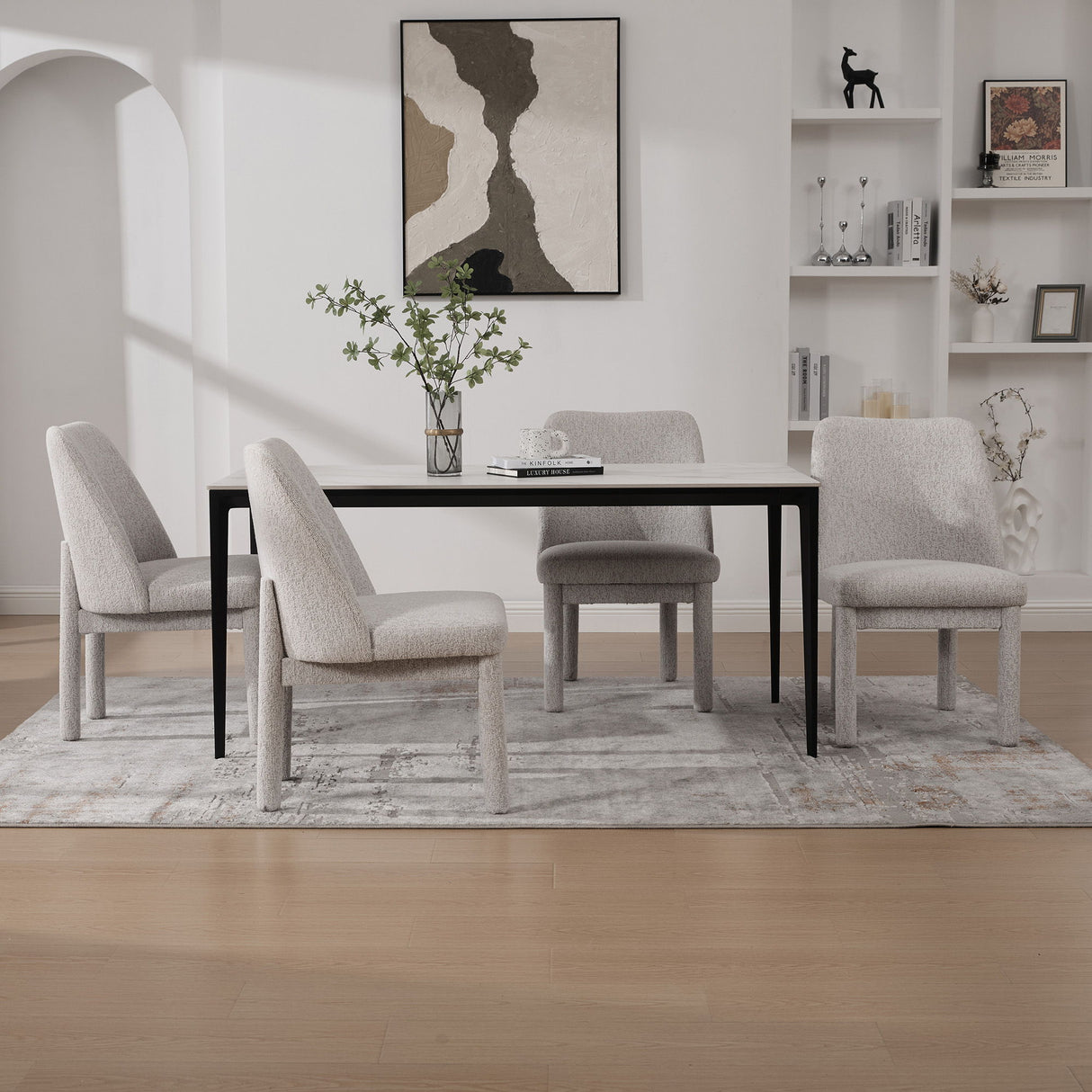 Wide Minimalist Dining Chair