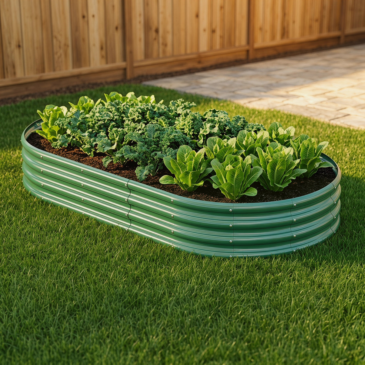 Galvanized Raised Garden Bed 8x4x1ft