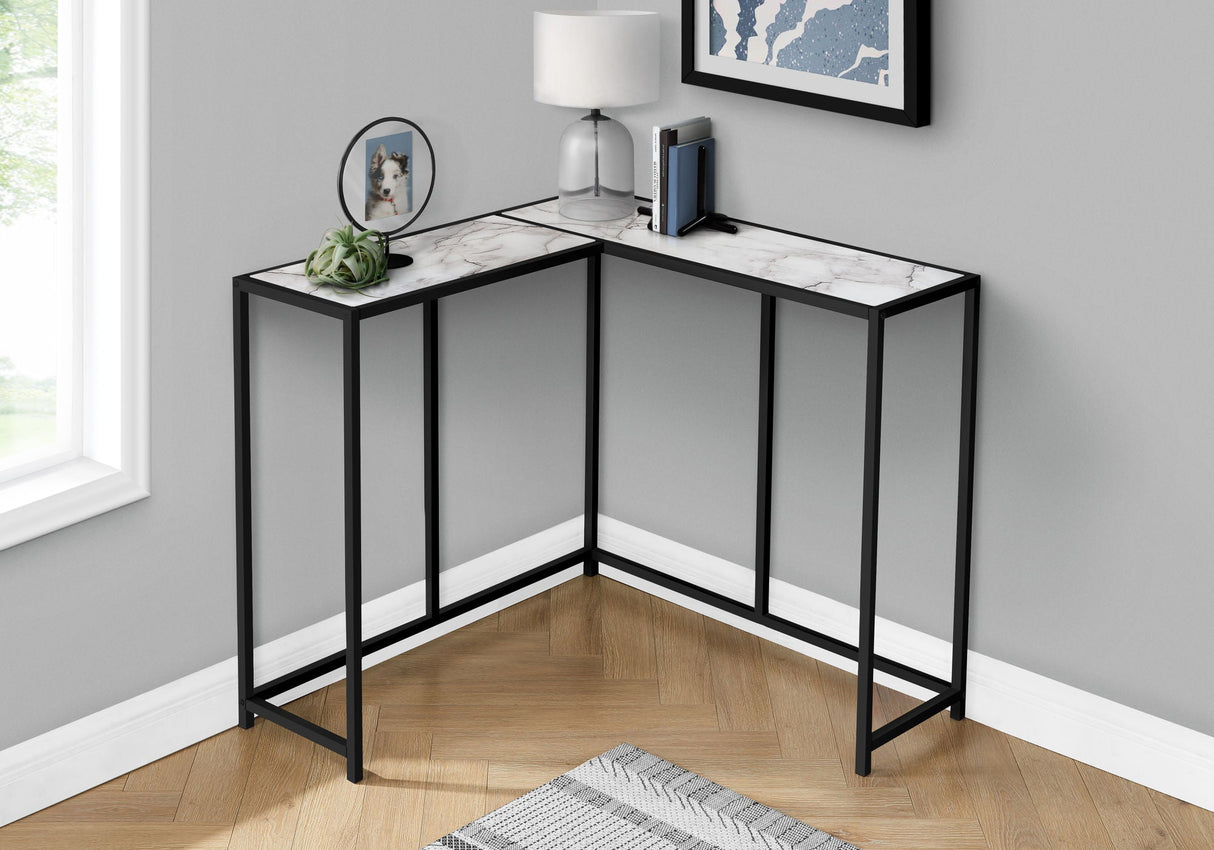 Corner Accent Console Table For Entryway, Unique L-Shaped Design - Best Buy Furniture