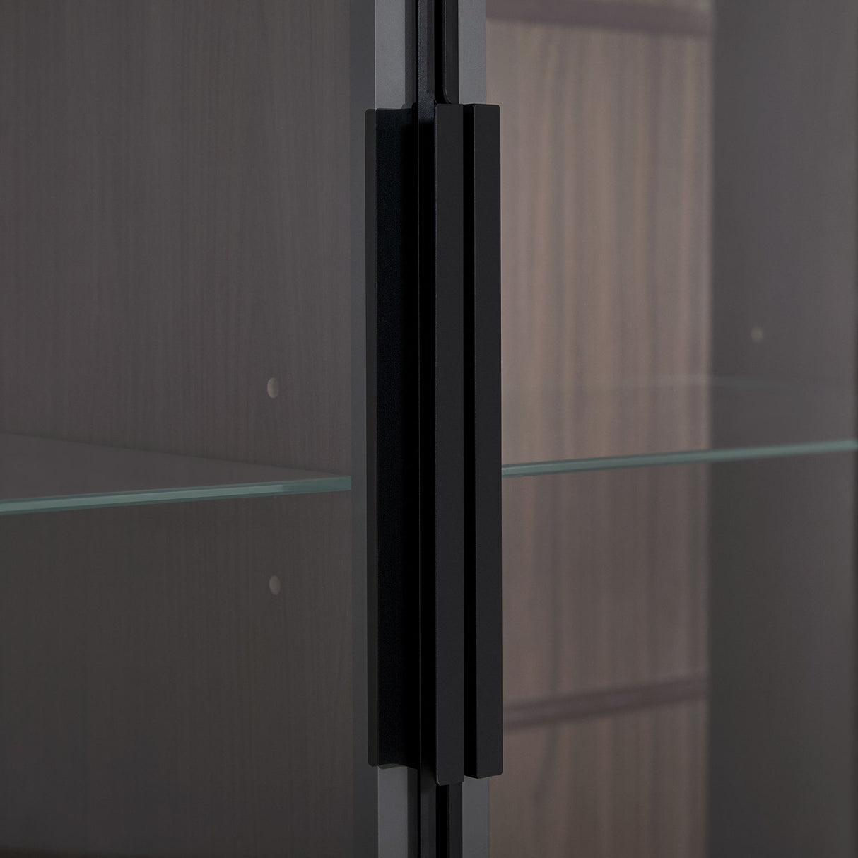 Modern Minimalist Style LED Curio Cabinet With Tempered Glass Door, Metal Legs