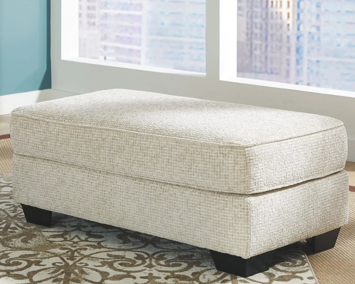 Monaghan - Ottoman - Sandstone - Best Buy Furniture