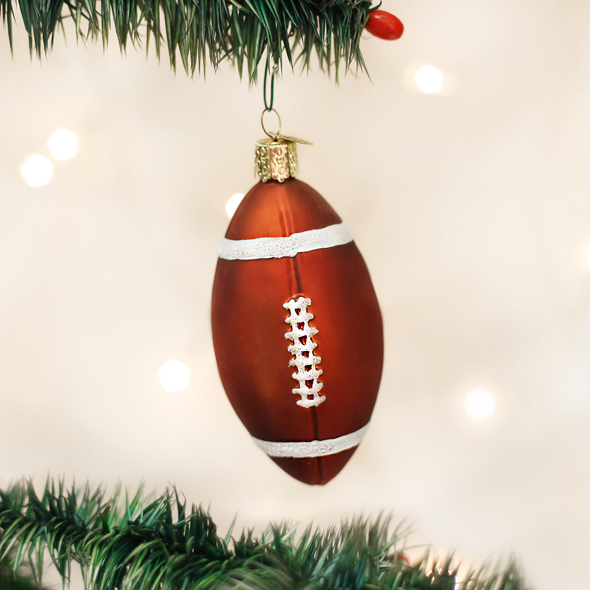 Football Ornament Glass Decoration