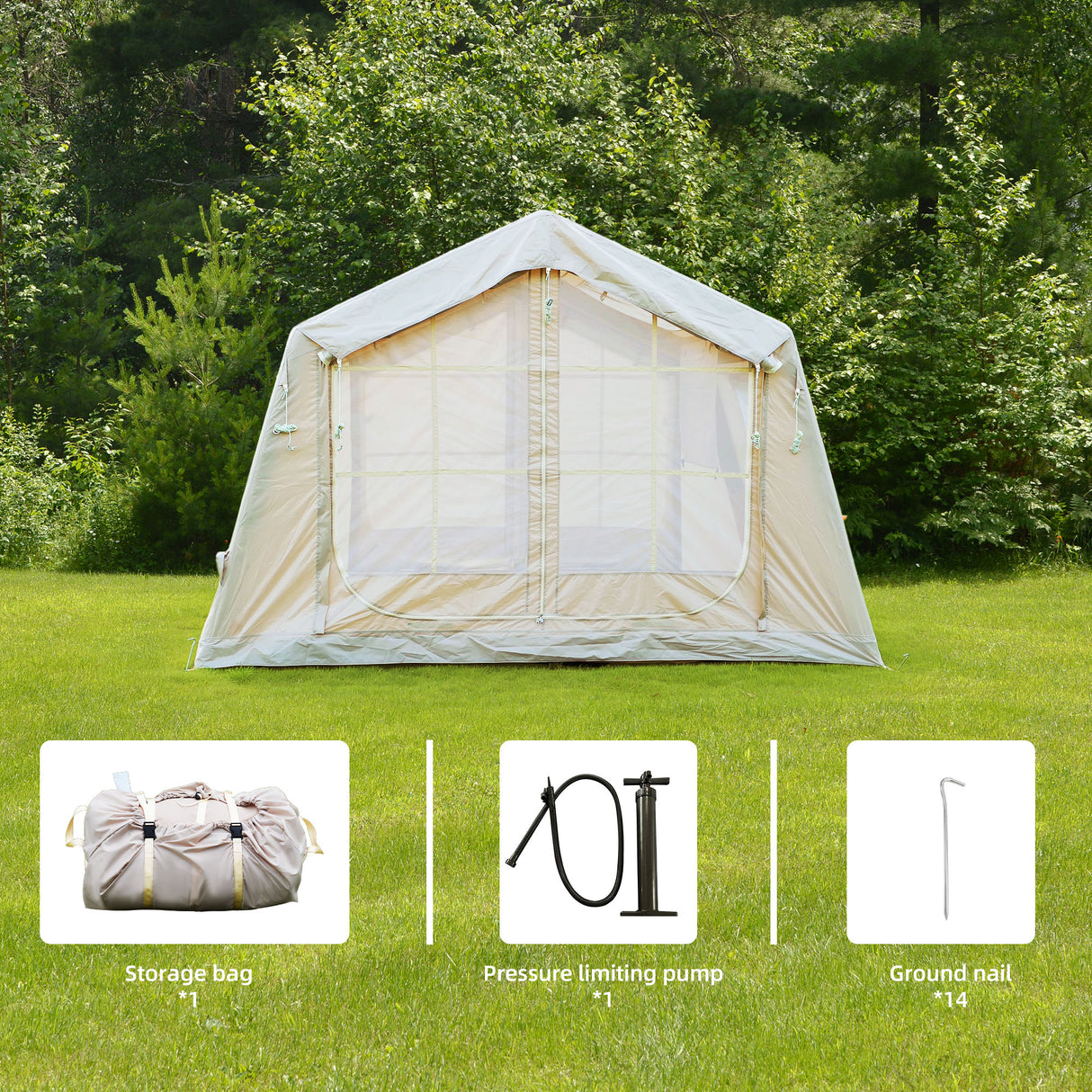8 m² Inflatable Tents for Camping