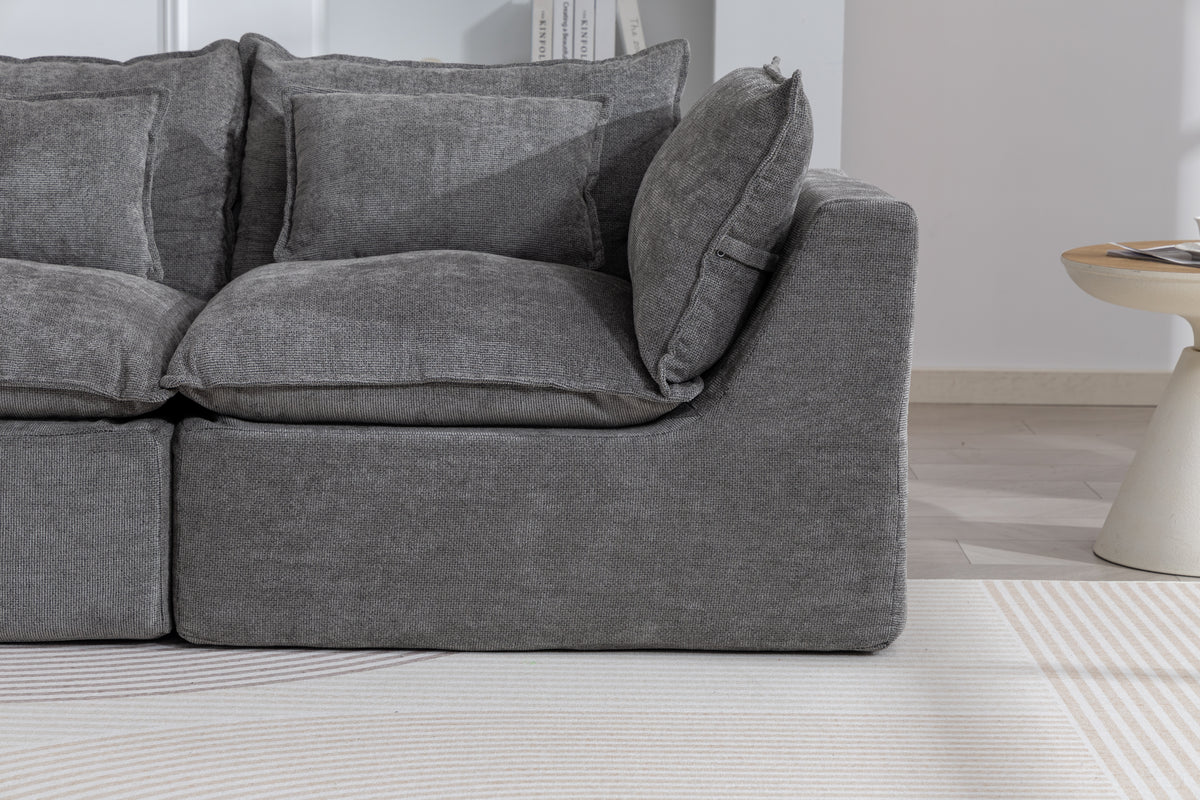 74.8" Width Cloud Couch Oversized Modular Sectional Sofa