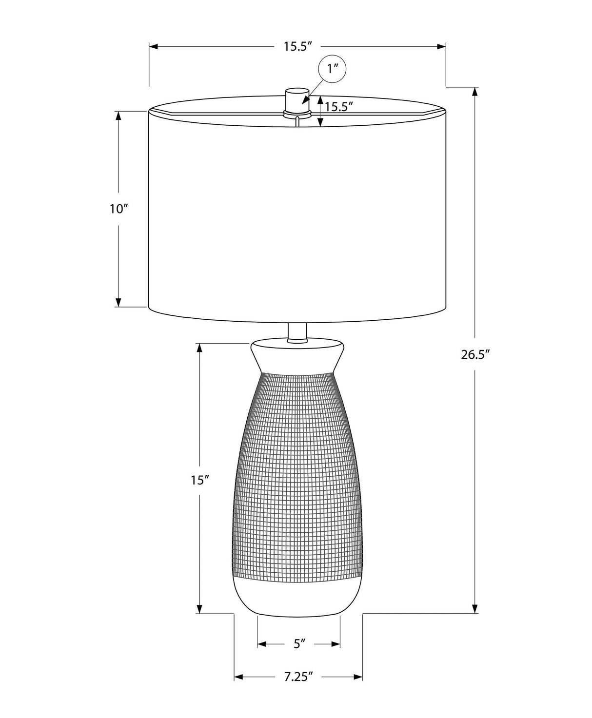 Lighting, Table Lamp, Ceramic, Contemporary - Gray - Best Buy Furniture
