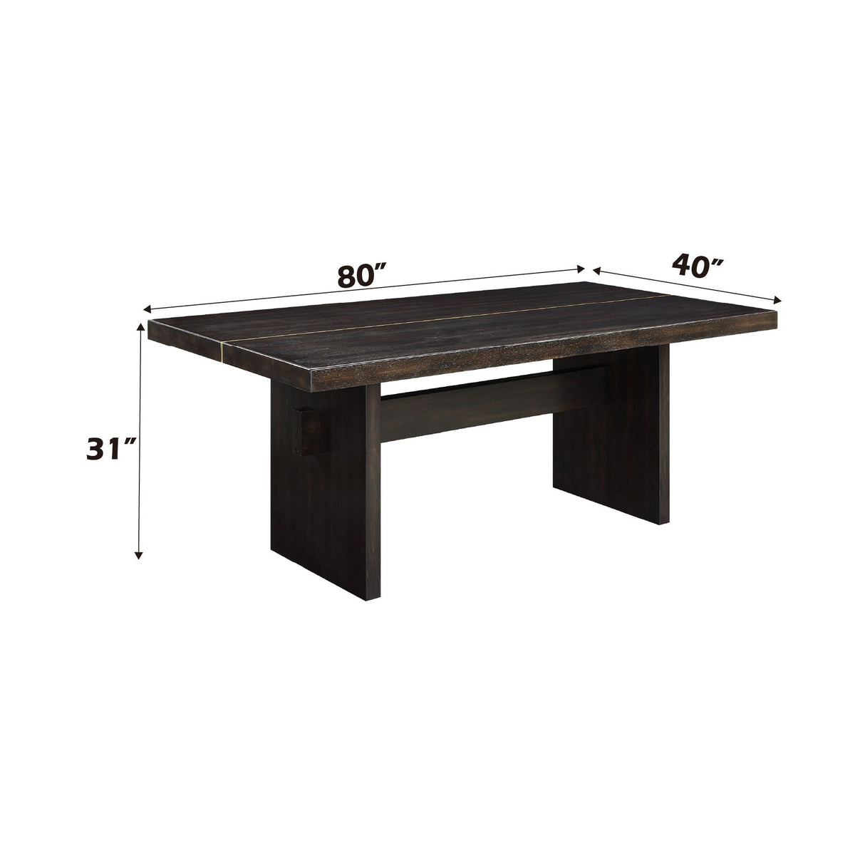 Jaramillo - Rustic Dining Table - Espresso / Gold - Best Buy Furniture