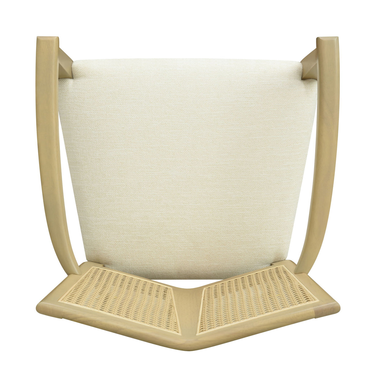Mid Century Modern Arm Dining Chairs With Rattan Backrest
