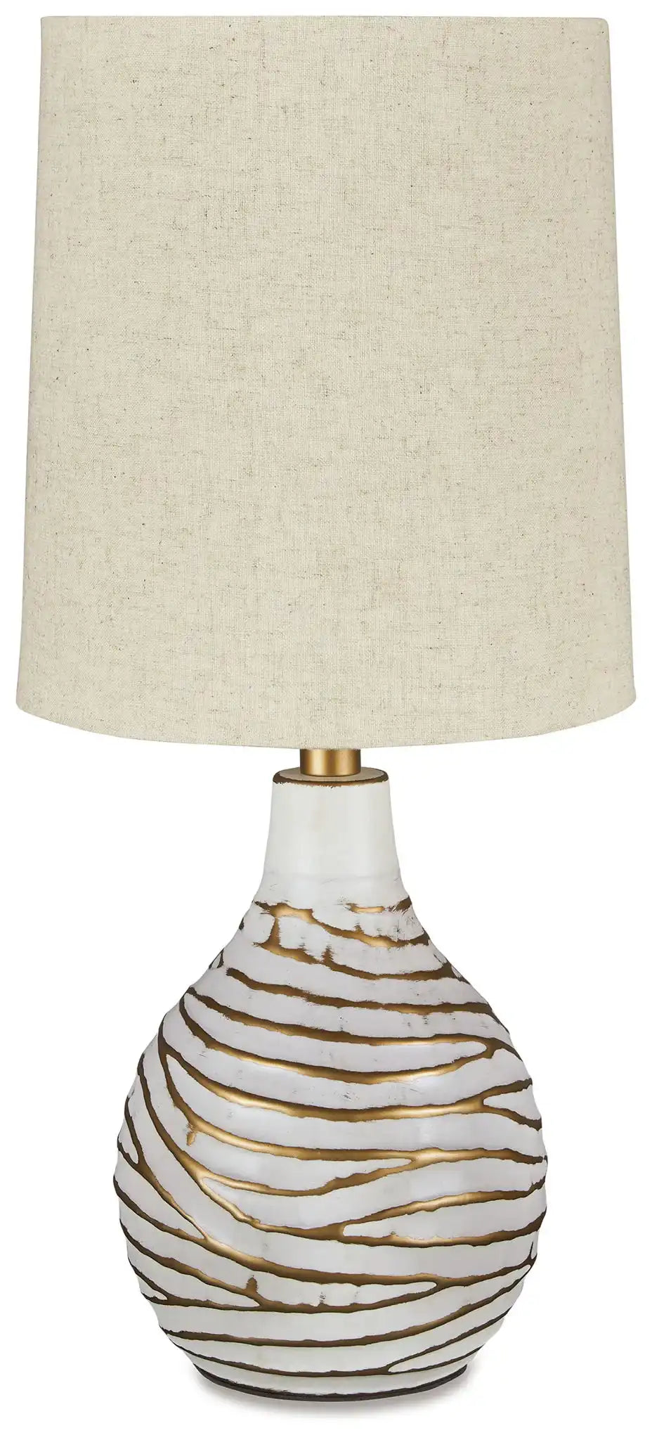 Aleela - Metal Table Lamp - White / Gold Finish