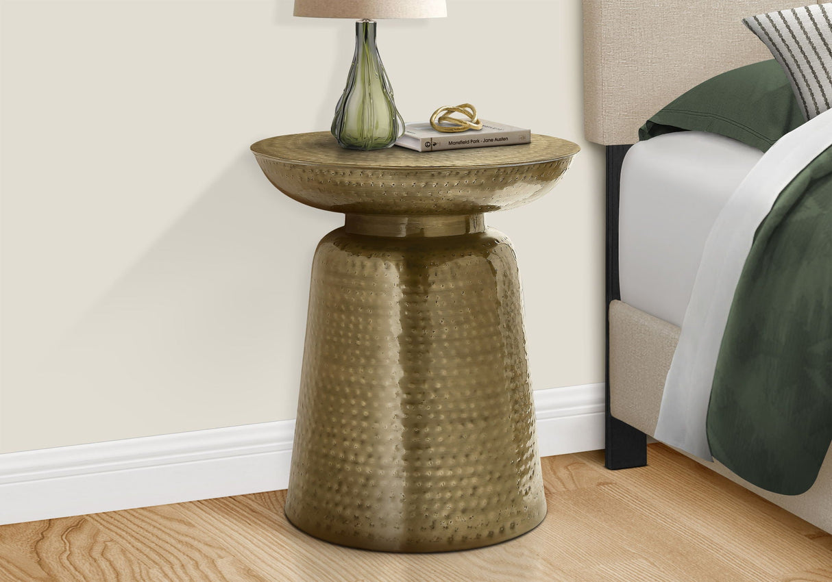 Drum Accent Side Table, Hammered Texture - Best Buy Furniture